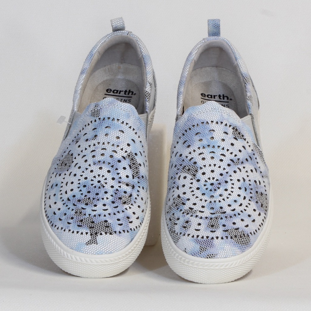 Earth Origins Women's White & Multicolor Wide Zeni Zelle Slip-On Sneakers NIB